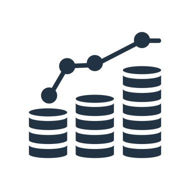 Beyaz arka plan üzerinde izole simge vektör paralar, paralar şeffaf işareti