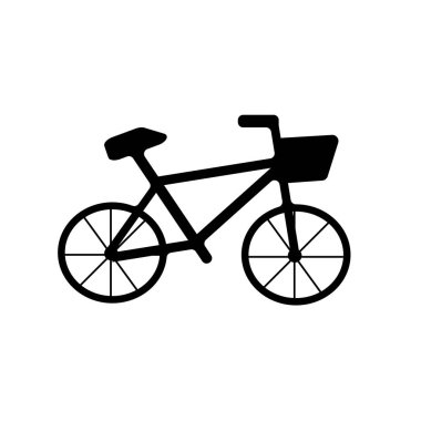 Web ve mobil uygulaması tasarımı, Bisiklet logo kavramı için beyaz arka plan üzerinde izole Bisiklet simge vektör