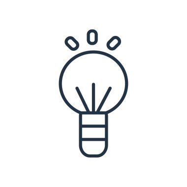 Beyaz arka plan üzerinde fikir şeffaf işareti izole fikir simge vektör