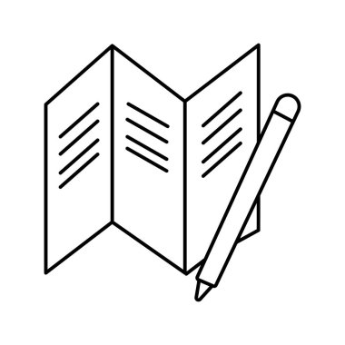 Harita simgesi üzerinde izole beyaz arka plan web ve mobil uygulaması tasarımı, harita logo kavramı için vektör