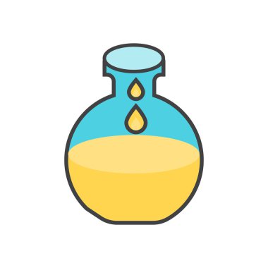 Web ve mobil uygulaması tasarımı, Flask logo kavramı için beyaz arka plan üzerinde izole şişesi simge vektör