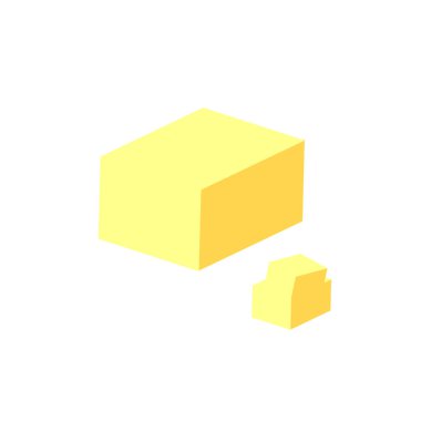 Tereyağı simge vektör web ve mobil uygulaması tasarımı, tereyağı logo kavramı için izole üzerinde beyaz arka plan