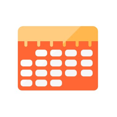 Haftalık takvim simgesini vektör web ve mobil uygulaması tasarımı, haftalık takvim logo kavramı için izole üzerinde beyaz arka plan