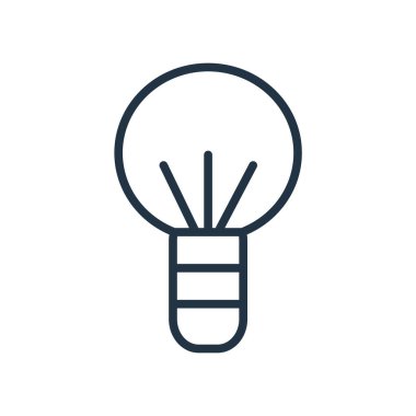 Beyaz arka plan üzerinde fikir şeffaf işareti izole fikir simge vektör