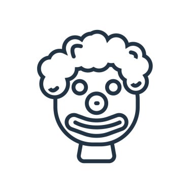 Beyaz arka plan üzerinde palyaço şeffaf işareti izole palyaço simge vektör