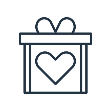 Beyaz arka plan üzerinde Hediyelik şeffaf işareti izole hediye simge vektör