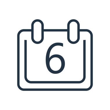 Beyaz arka plan üzerinde takvim şeffaf işareti izole takvim simge vektör