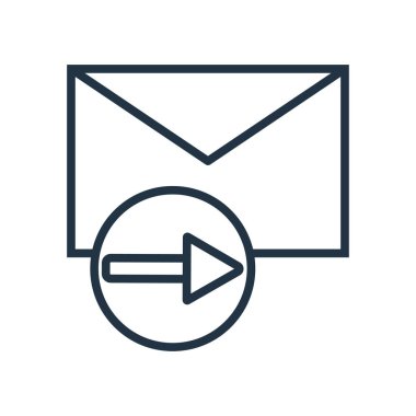 E-posta simge vektör beyaz arka plan üzerinde e-posta şeffaf işareti izole