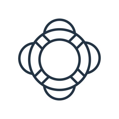 Beyaz arka plan üzerinde cankurtaran şeffaf işareti izole cankurtaran simge vektör