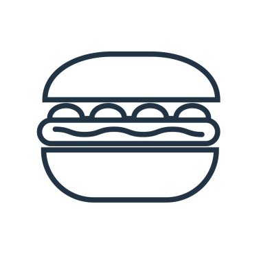 Fast food simge vektör beyaz arka plan üzerinde Fast food şeffaf işareti izole