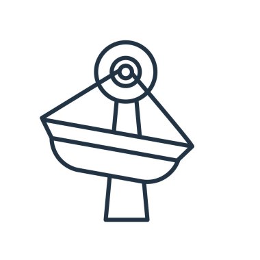 Beyaz arka plan üzerinde tekne şeffaf işareti izole tekne simge vektör