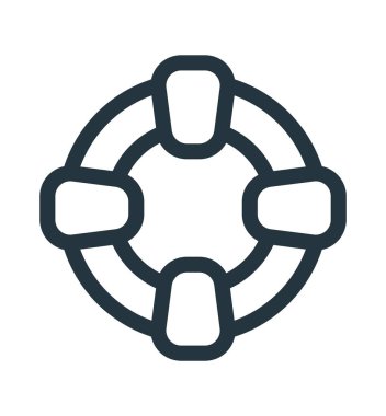 Web ve mobil uygulaması tasarımı, yardım logo kavramı için beyaz arka plan üzerinde izole yardım simge vektör