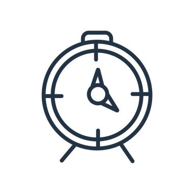 Beyaz arka plan üzerinde saat şeffaf işareti izole saat simge vektör