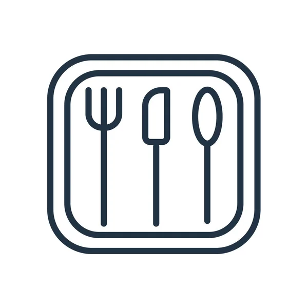 餐馆图标媒介被隔绝在白色背景 餐馆透明标志 — 图库矢量图片