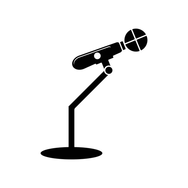 Mikrofon Für Sänger Icon Vektor Isoliert Auf Weißem Hintergrund Für — Stockvektor