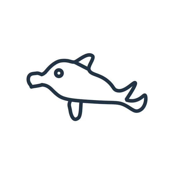 Dolphin Ikona Vektor Izolovaných Bílém Pozadí Dolphin Transparentní Znamení — Stockový vektor