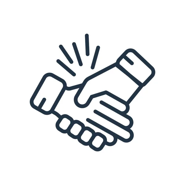 Vetor Ícone Handshake Isolado Fundo Branco Sinal Transparente Handshake —  Vetores de Stock