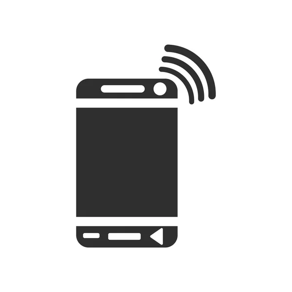 Vecteur Icône Téléphone Portable Isolé Sur Fond Blanc Pour Conception — Image vectorielle