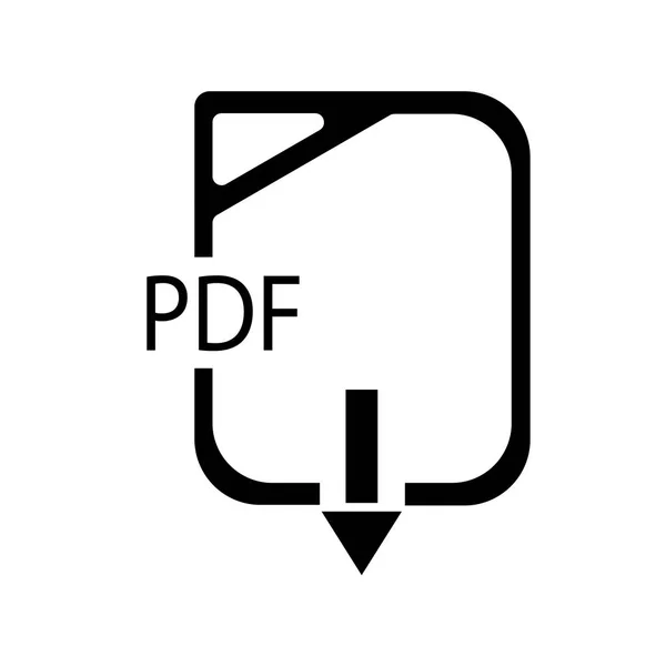 Vector Icono Pdf Aislado Fondo Blanco Para Diseño Web Aplicación — Archivo Imágenes Vectoriales