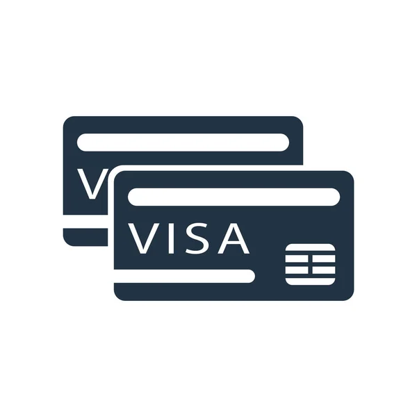 白い背景に クレジット カードの透明な記号に分離されたクレジット カード アイコン ベクトル — ストックベクタ