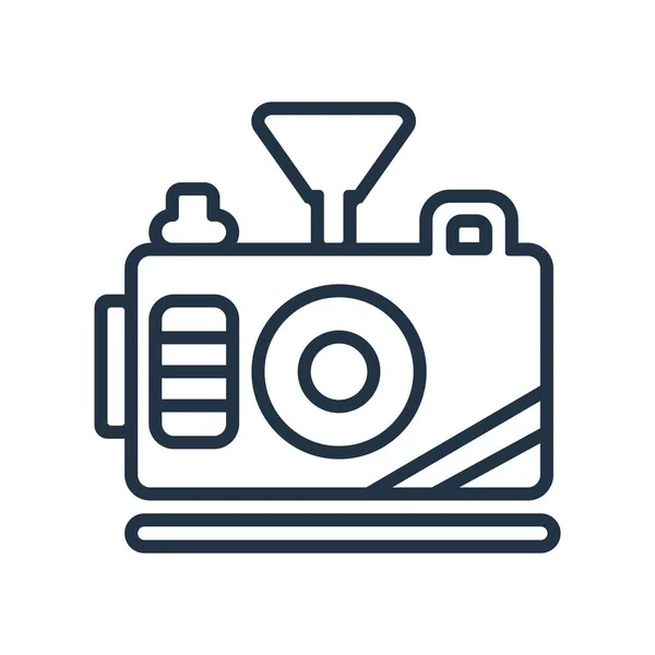 Піктограма Фотоапарата Вектор Ізольовано Білому Тлі Прозорий Знак Фотоапарата — стоковий вектор
