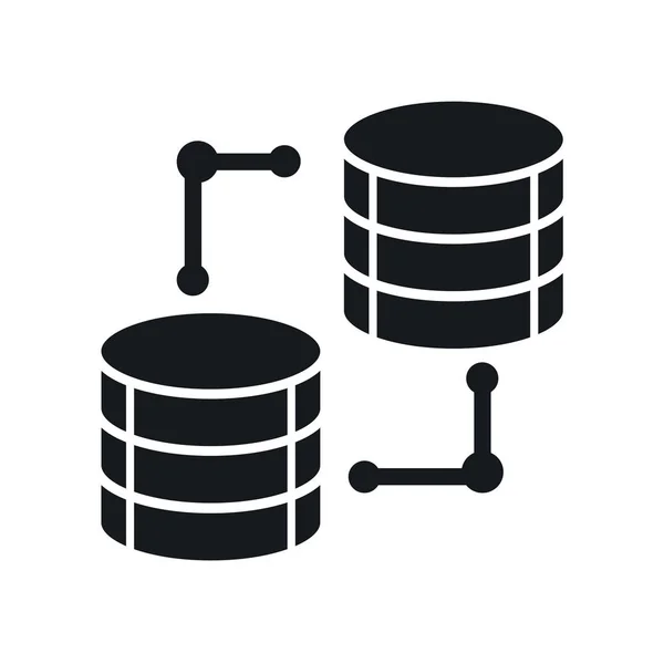 Vecteur Icône Base Données Isolé Sur Fond Blanc Pour Conception — Image vectorielle
