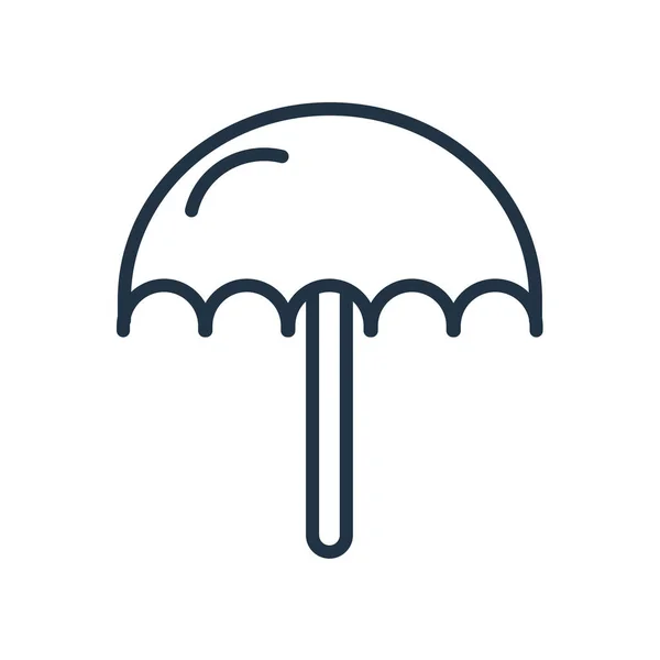 Parapluie Icône Vecteur Isolé Sur Fond Blanc Parapluie Signe Transparent — Image vectorielle