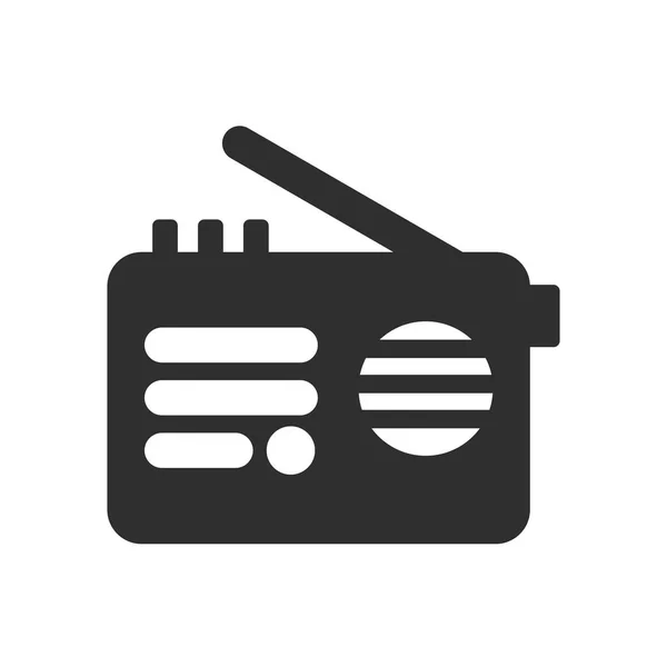 Радио Иконка Вектор Изолирован Белом Фоне Веб Мобильных Приложений Дизайн — стоковый вектор