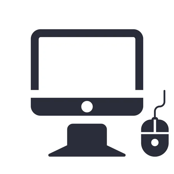 Web Mobil Uygulaması Tasarım Monitör Bilgisayar Fare Logo Kavramı Için — Stok Vektör