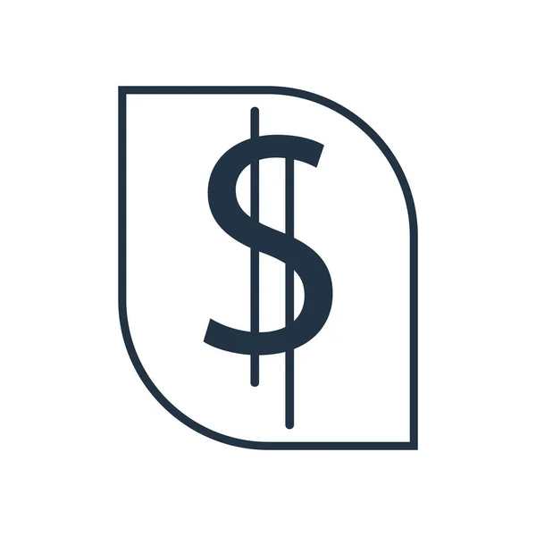 Ícone Símbolo Dólar Vetor Isolado Fundo Branco Símbolo Dólar Sinal — Vetor de Stock