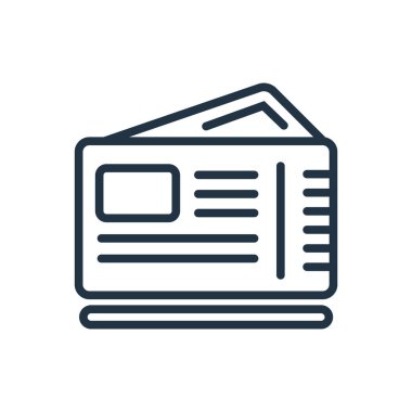 Beyaz arka plan üzerinde kartpostallar şeffaf işareti izole kartpostal simge vektör