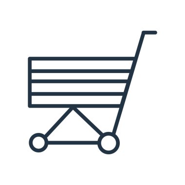 Alışveriş sepeti simge vektör izole üzerinde beyaz arka plan, alışveriş sepeti şeffaf işareti