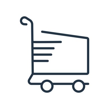 Alışveriş sepeti simge vektör izole üzerinde beyaz arka plan, alışveriş sepeti şeffaf işareti