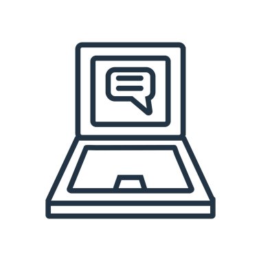 Beyaz arka plan üzerinde Laptop şeffaf işareti izole dizüstü simge vektör