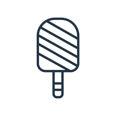 Beyaz arka plan üzerinde dondurma şeffaf işareti izole dondurma simge vektör