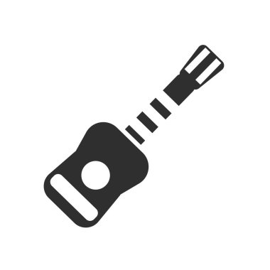 Elektro gitar simge vektör web ve mobil uygulaması tasarımı, elektro gitar logo kavramı üzerinde izole beyaz arka plan