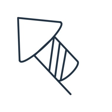 Beyaz arka plan üzerinde Fireworks şeffaf işareti izole havai fişek simge vektör