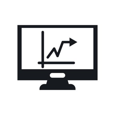 Web ve mobil uygulaması tasarımı, istatistikleri logo kavramı için beyaz arka plan üzerinde izole istatistikleri simge vektör
