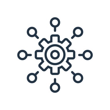 Beyaz arka plan üzerinde strateji şeffaf işareti izole strateji simge vektör