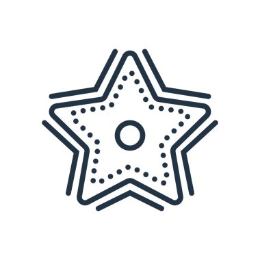 Beyaz arka plan üzerinde deniz yıldızı şeffaf işareti izole deniz yıldızı simge vektör