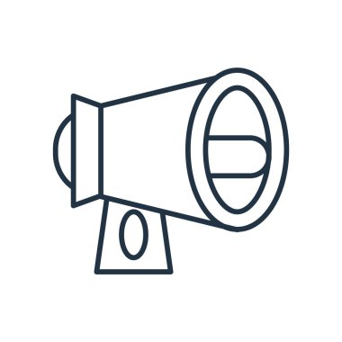 Beyaz arka plan üzerinde amplifikatör sözcü şeffaf işareti izole amplifikatör sözcü simge vektör