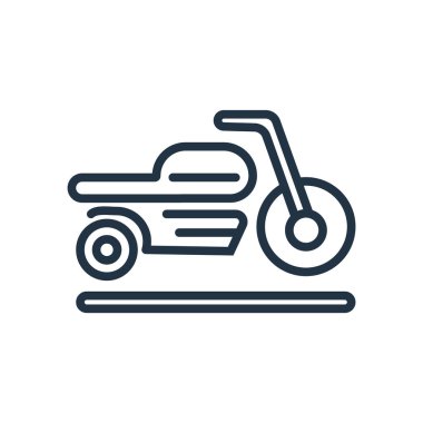 Beyaz arka plan üzerinde motosiklet şeffaf işareti izole motosiklet simge vektör