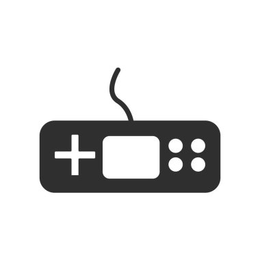 Oyun konsolu simge vektör web ve mobil uygulaması tasarımı, oyun konsolu logosu kavramı için izole üzerinde beyaz arka plan