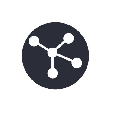 Moleküler yapılandırma simge vektör web ve mobil uygulaması tasarımı, moleküler yapılandırma logo kavramı için izole üzerinde beyaz arka plan