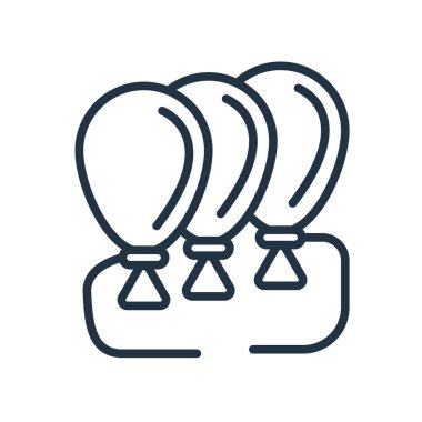 Beyaz arka plan üzerinde balon şeffaf işareti izole balon simge vektör