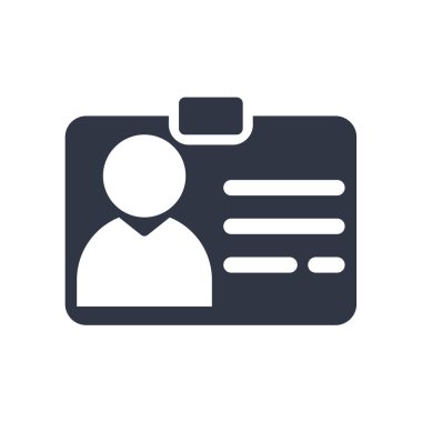 Kimlik Pass simge vektör web ve mobil uygulaması tasarımı, kimlik Pass logo kavramı üzerinde izole beyaz arka plan