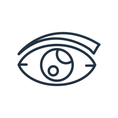 Beyaz arka plan üzerinde göz şeffaf işareti izole göz simge vektör