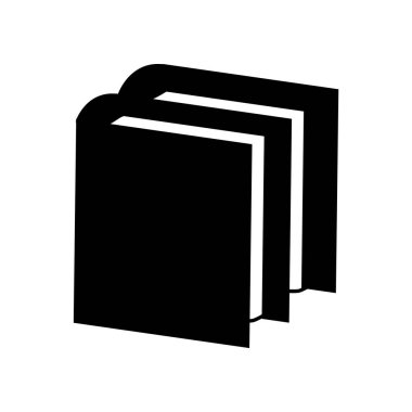 Kitap siyah kapak simgesinin üzerinde izole beyaz arka plan web ve mobil uygulaması tasarımı, siyah kapak logo kavramı kitap vektör