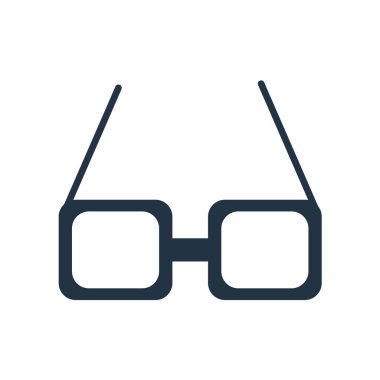 Beyaz arka plan üzerinde güneş gözlüğü şeffaf işareti izole güneş gözlüğü simge vektör