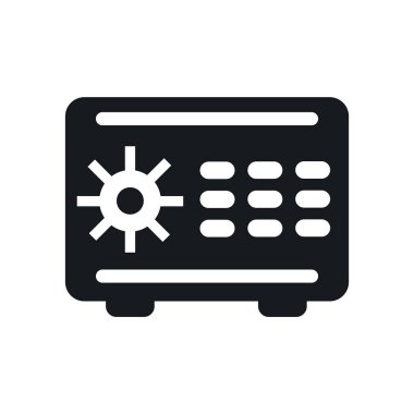 Web ve mobil uygulaması tasarımı, kasa logo kavramı için beyaz arka plan üzerinde izole kasa simge vektör